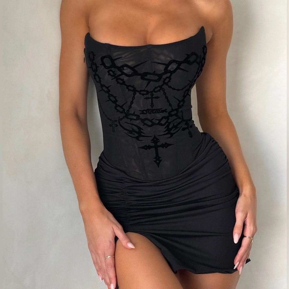 Outcast Ashia Black Mini Dress Corset